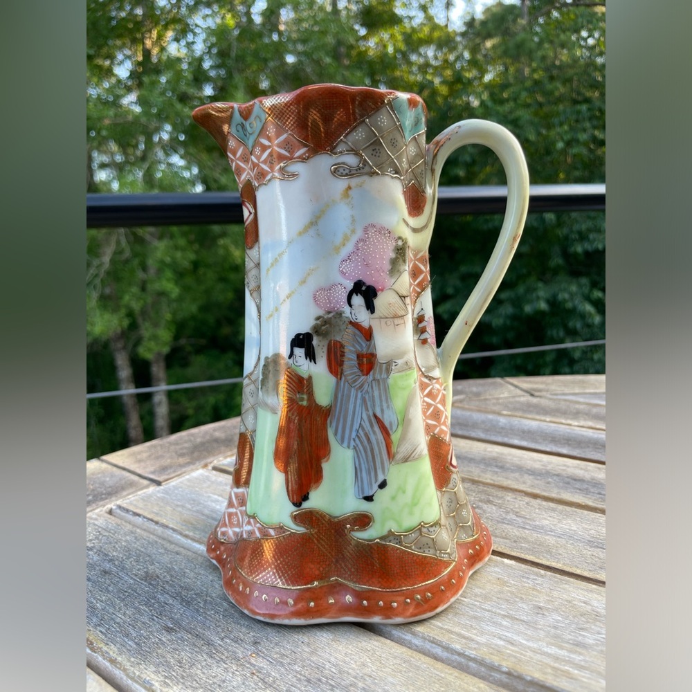 Vintage Japanese Chocolate Pot Hand Painted/ Coffee Pot/ Pitcher/ Japan